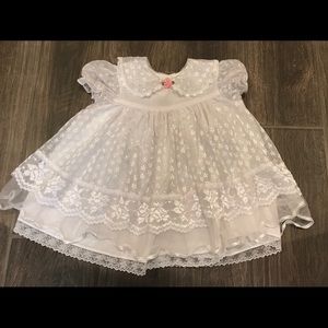 Vintage-style white lace dress
